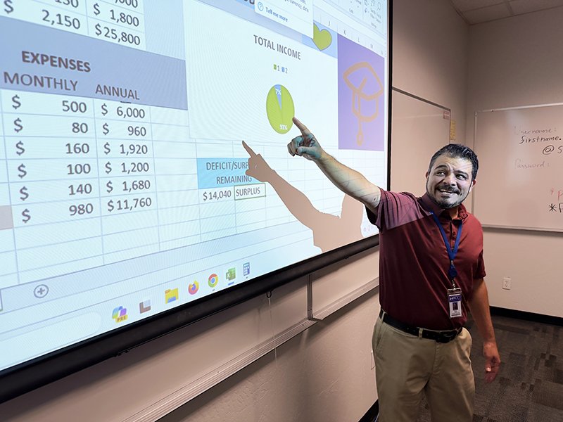 Man leading a presentation