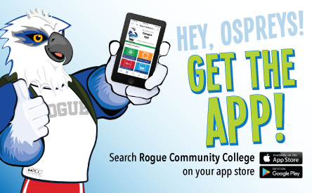 RCC Campus App with Ossie super stoked holding a phone showing off the app
