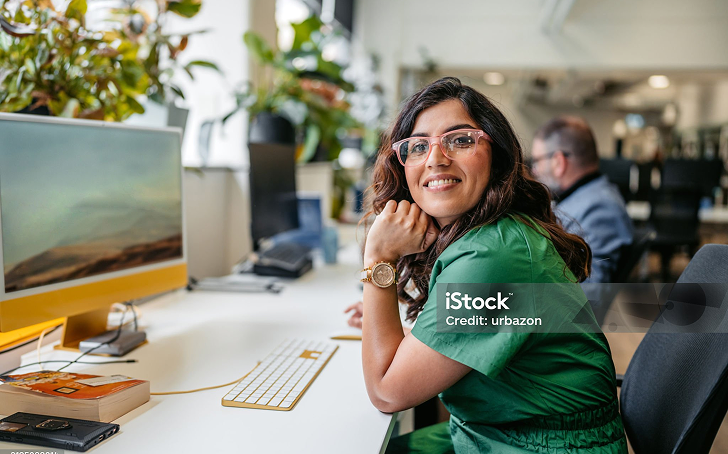 student at desk